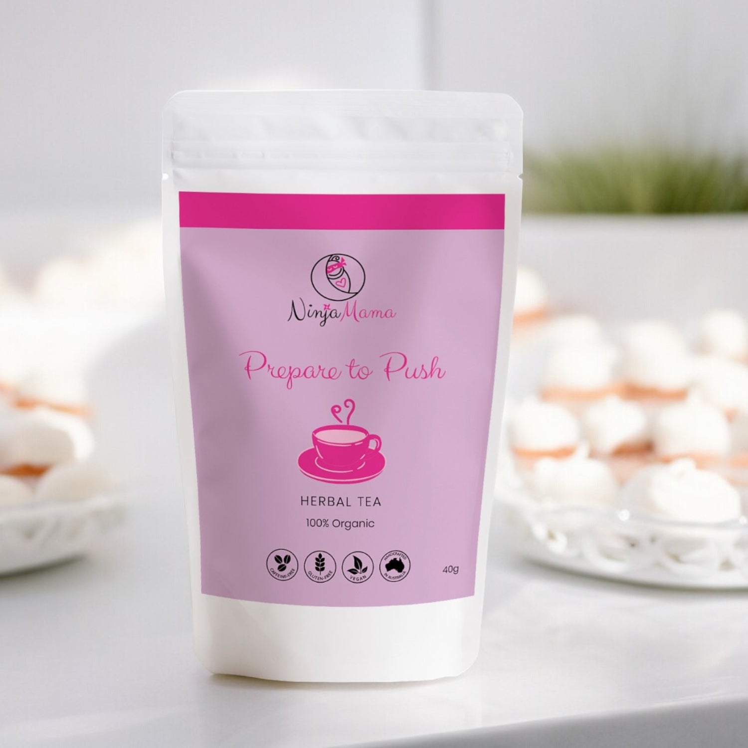 Ninja Mama Prepare to Push Organic Loose Leaf Raspberry Leaf Tea 40g