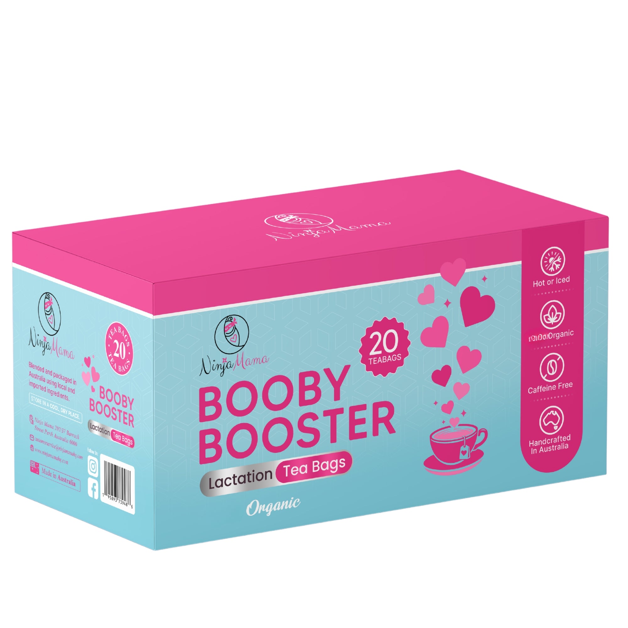 Ninja Mama Booby Booster® Organic Lactation Tea Bags - Pack of 20 - Made in Australia