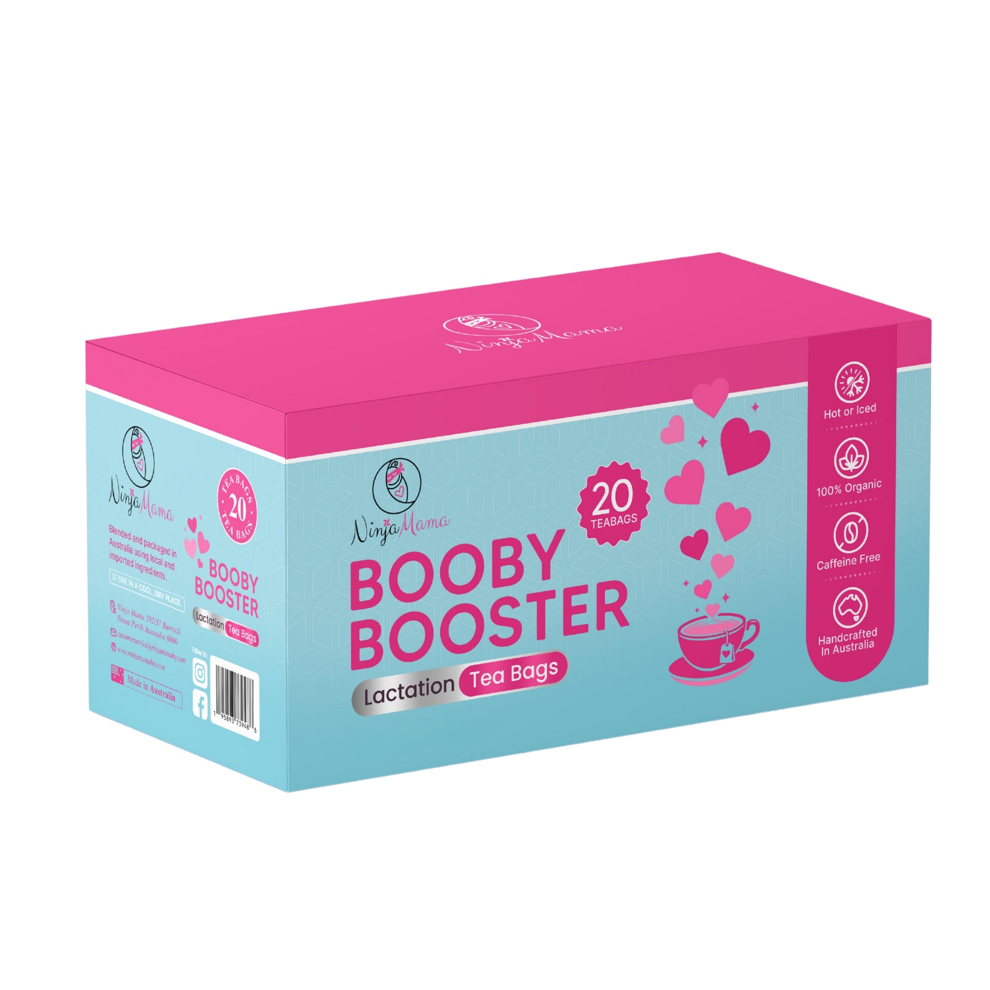 Ninja Mama Booby Booster® Organic Lactation Tea Bags - Pack of 20 - Made in Australia
