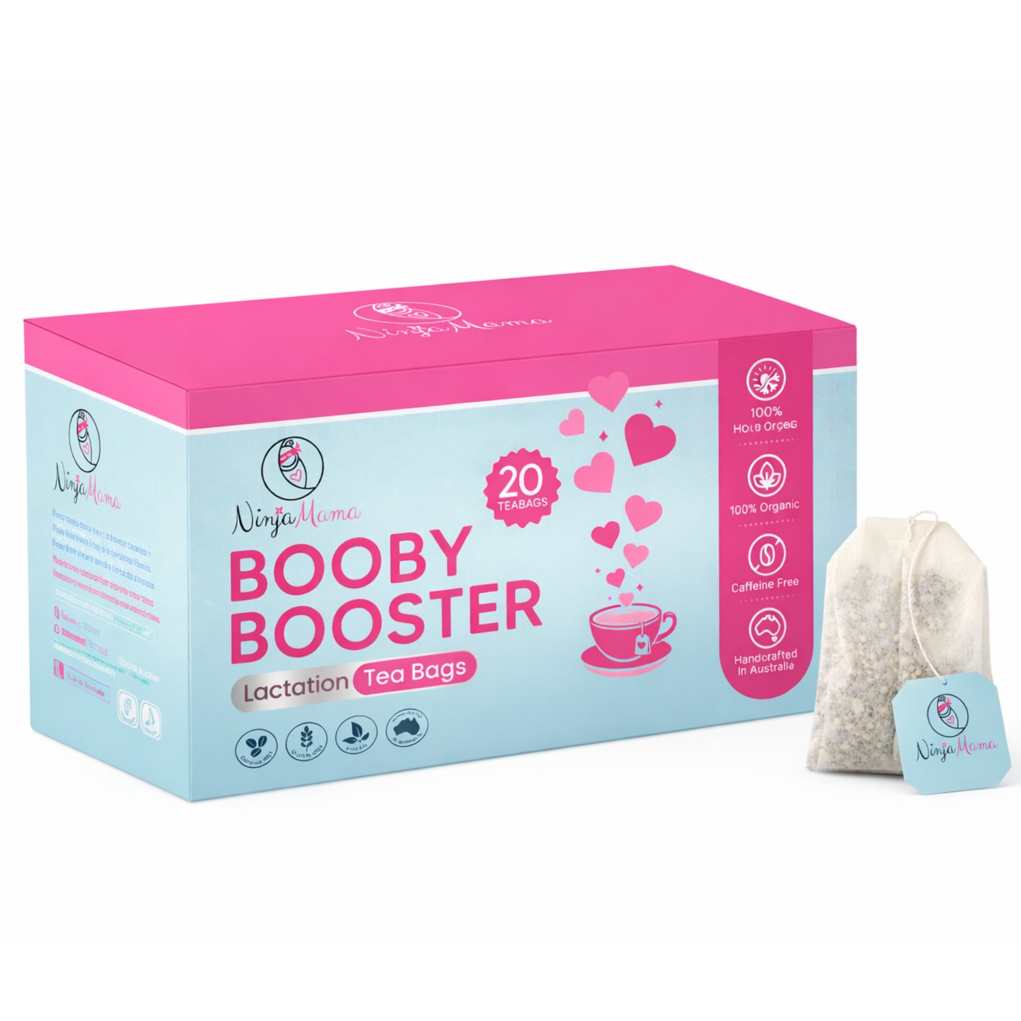 Ninja Mama Booby Booster® Organic Lactation Tea Bags - Pack of 20 - Made in Australia