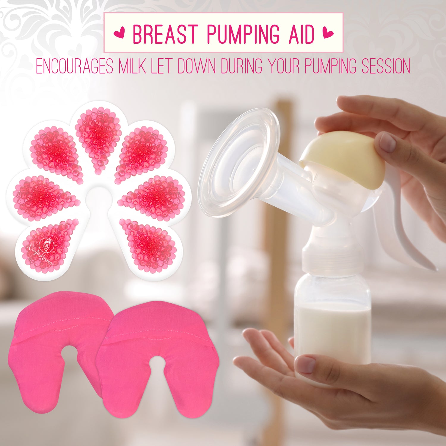 breast therapy ice and heat packs breastfeeding support mastitis award winning postpartum mother baby shower gif