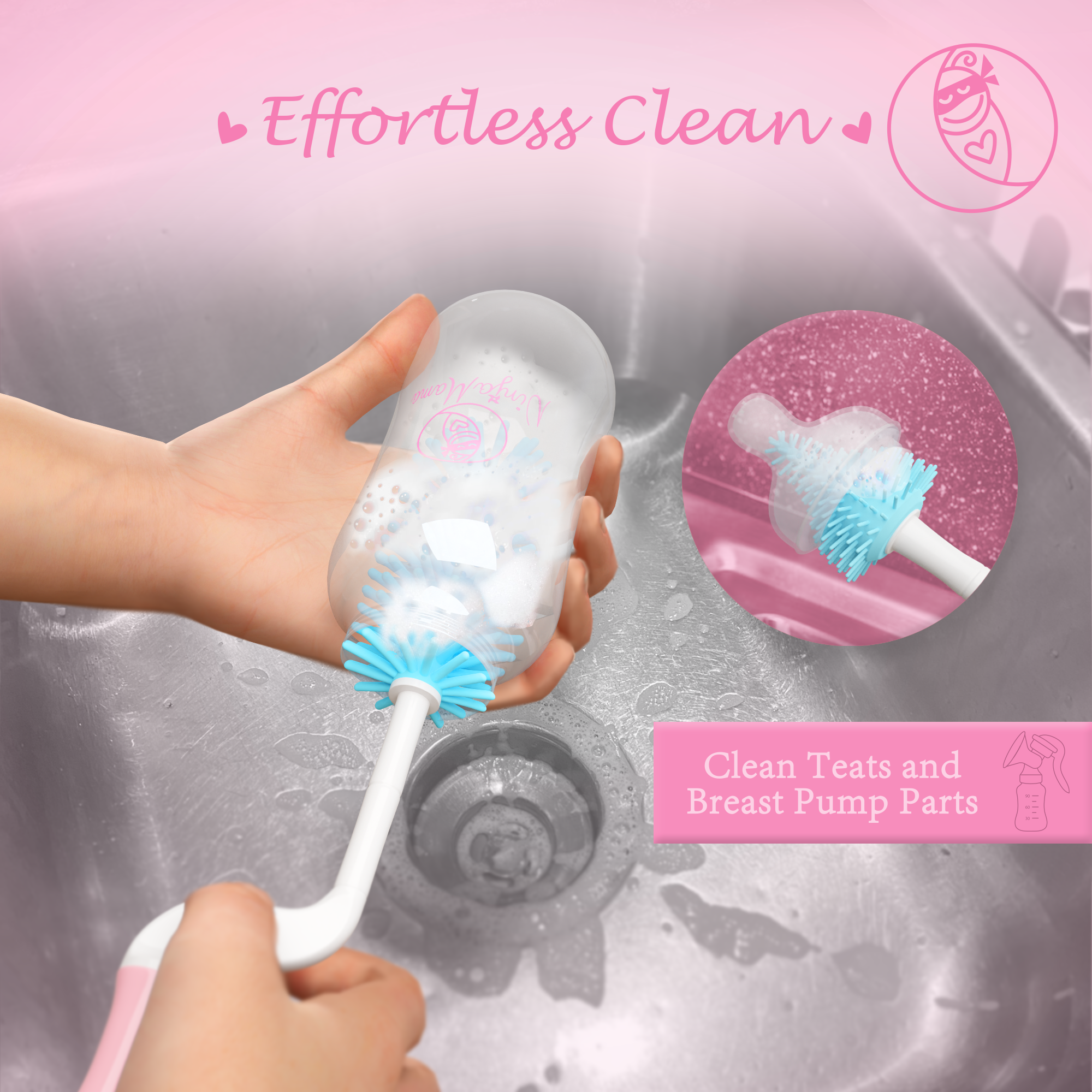 Ninja Mama Bottle Brush Set