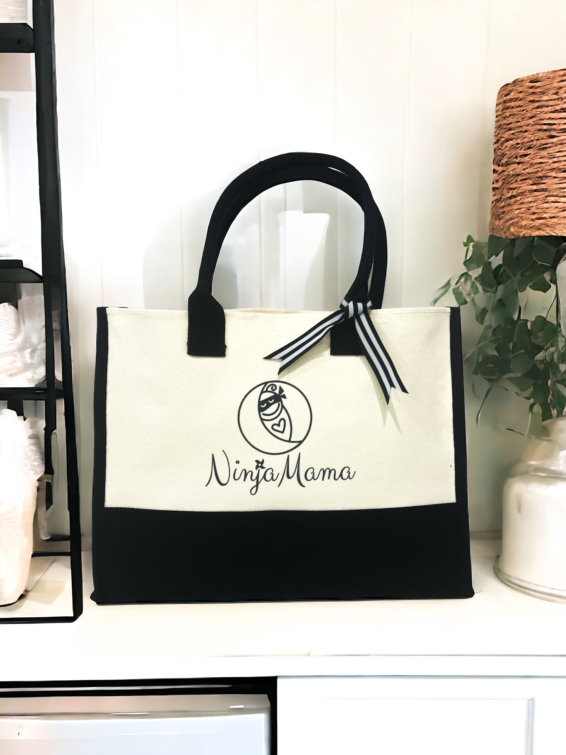 Tote bag in kitchen laundry