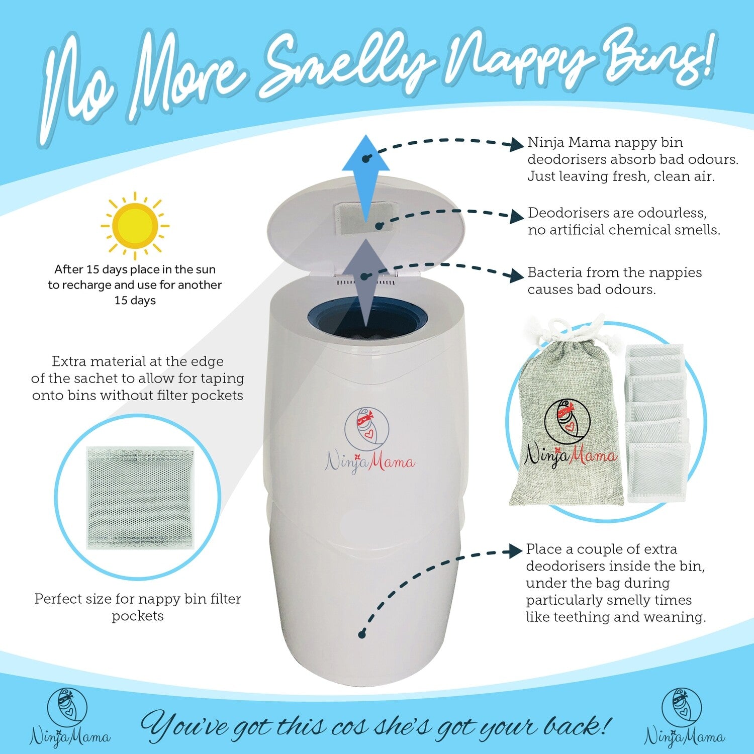 Nappy Bin Deodorisers - Pack of 12