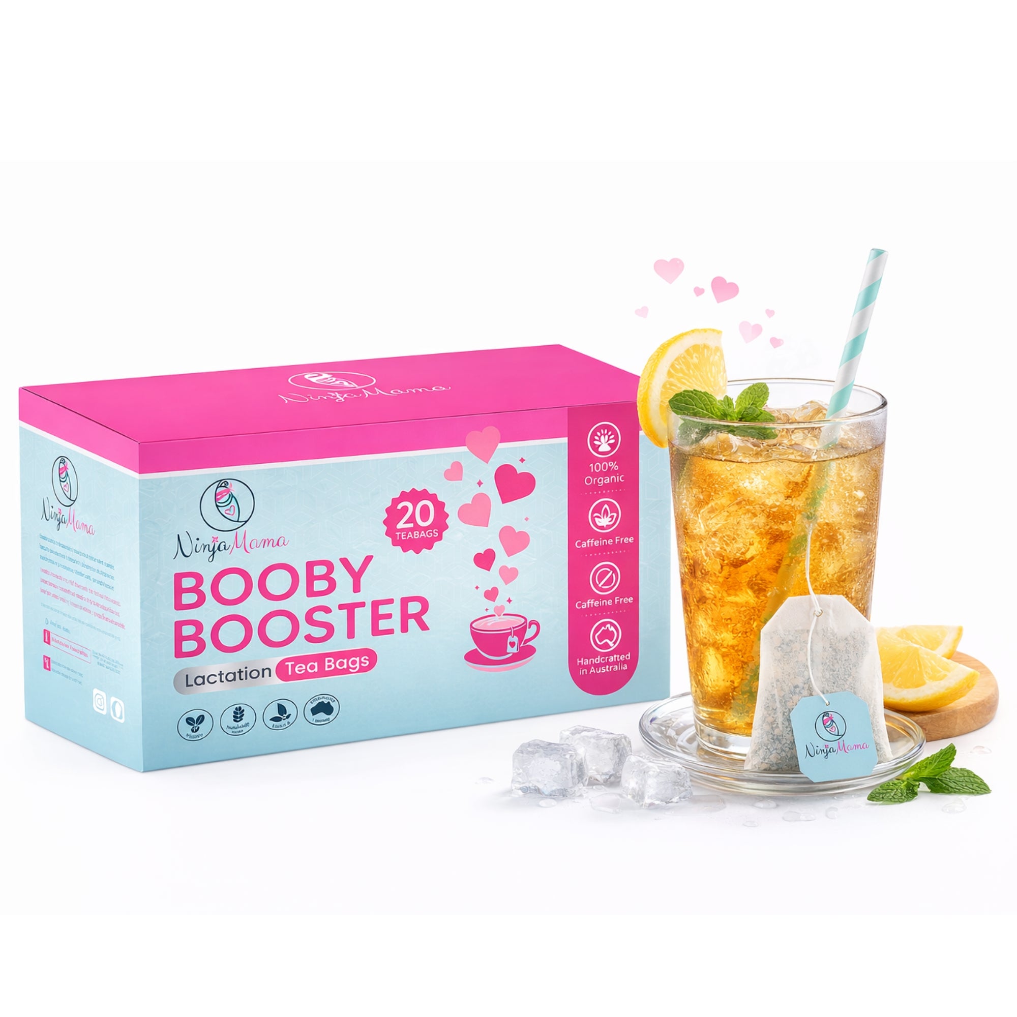 Ninja Mama Booby Booster®  Organic Lactation Tea Bags - Pack of 20 - Made in Australia
