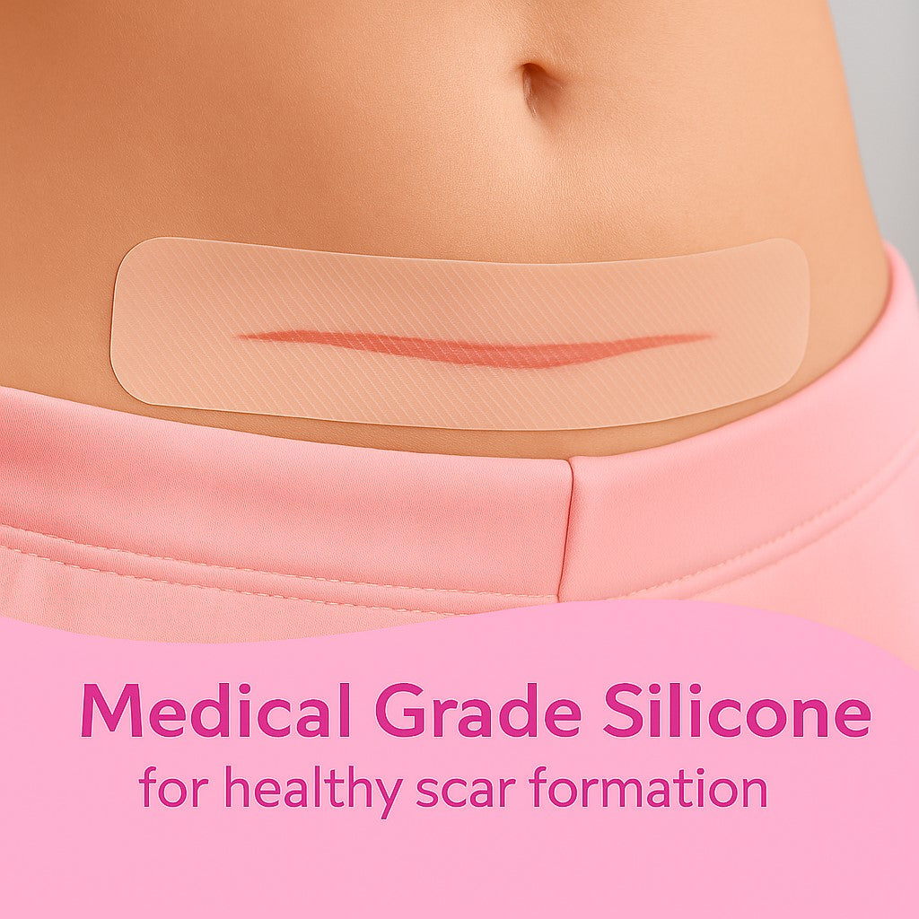 Ninja Mama Transparent C-Section Silicone Scar Strips - Pack of 6