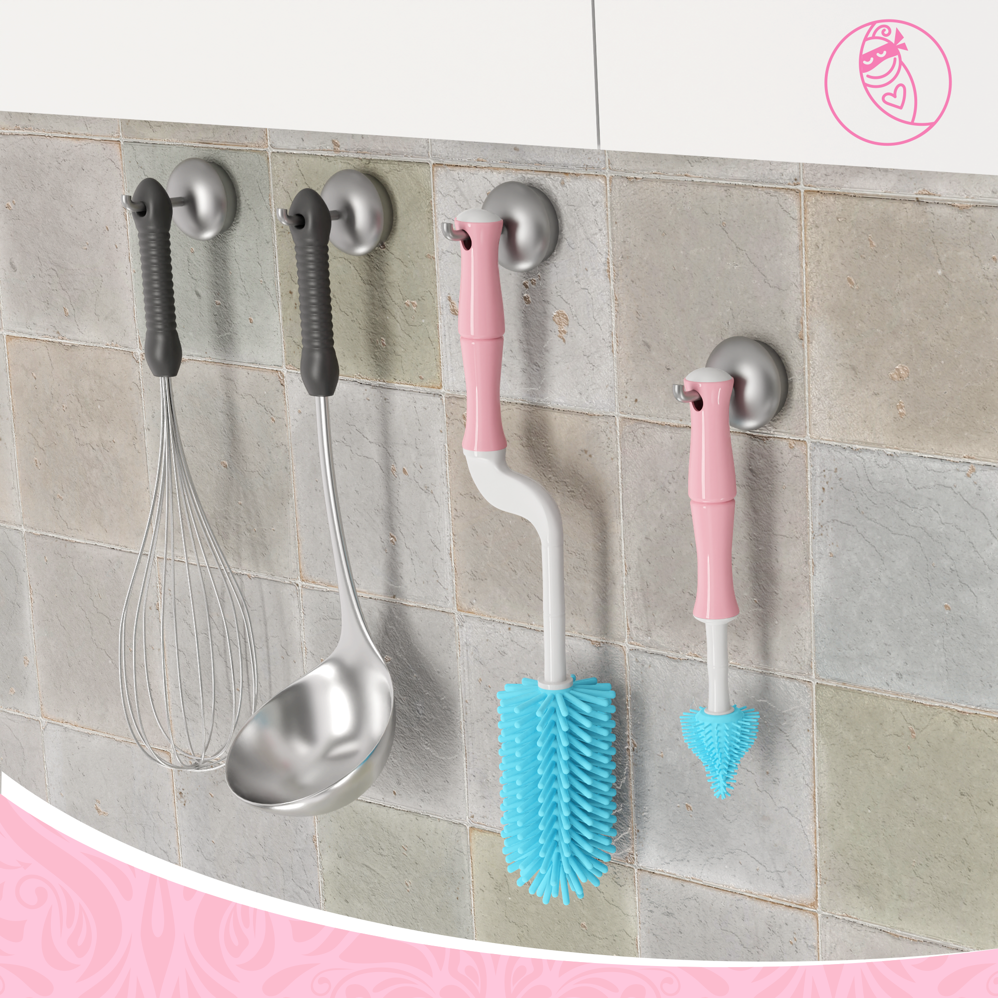 Ninja Mama Bottle Brush Set