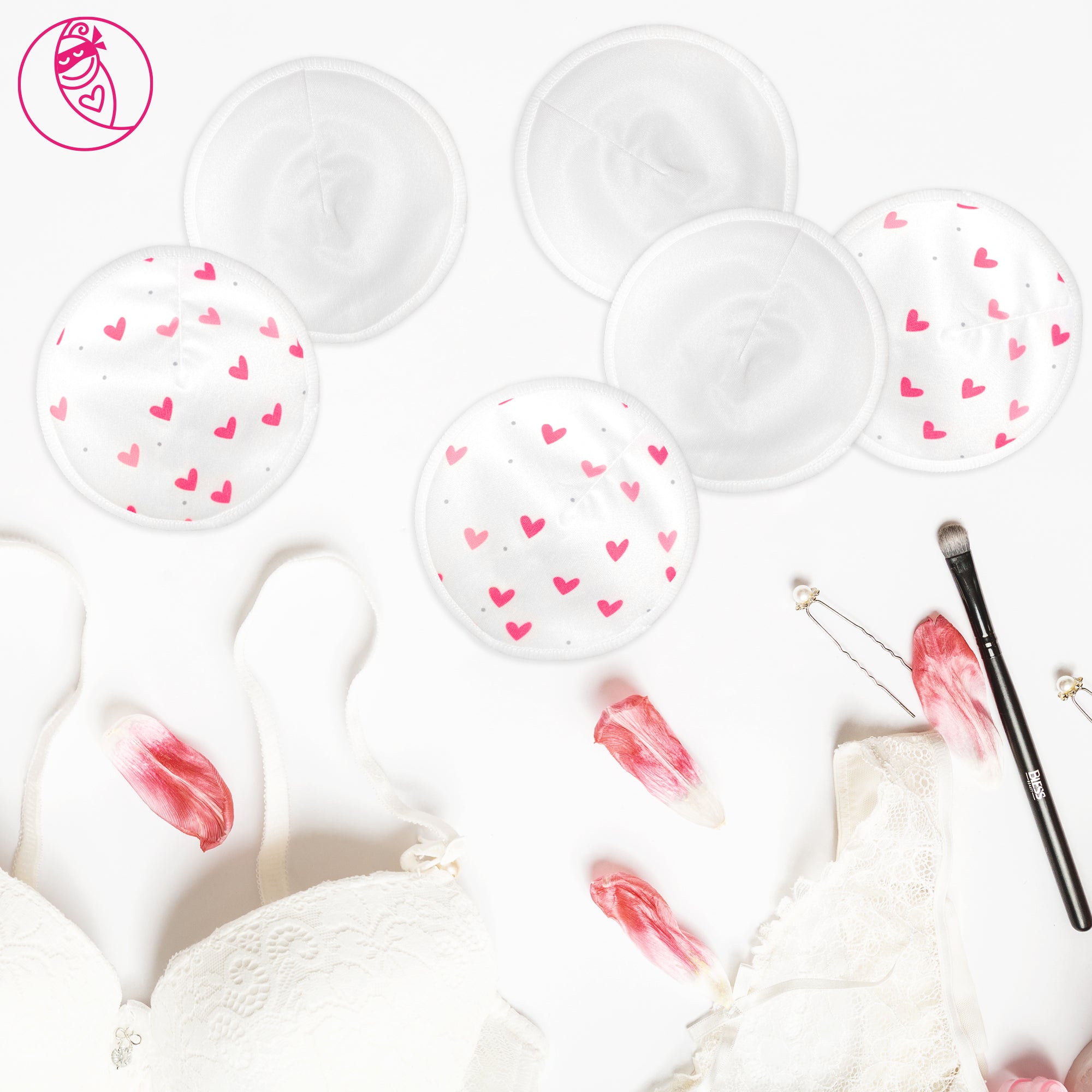 Ninja Mama Super Soft Bamboo Washable Breast Pads - Pack of 14 - (7 Pairs)