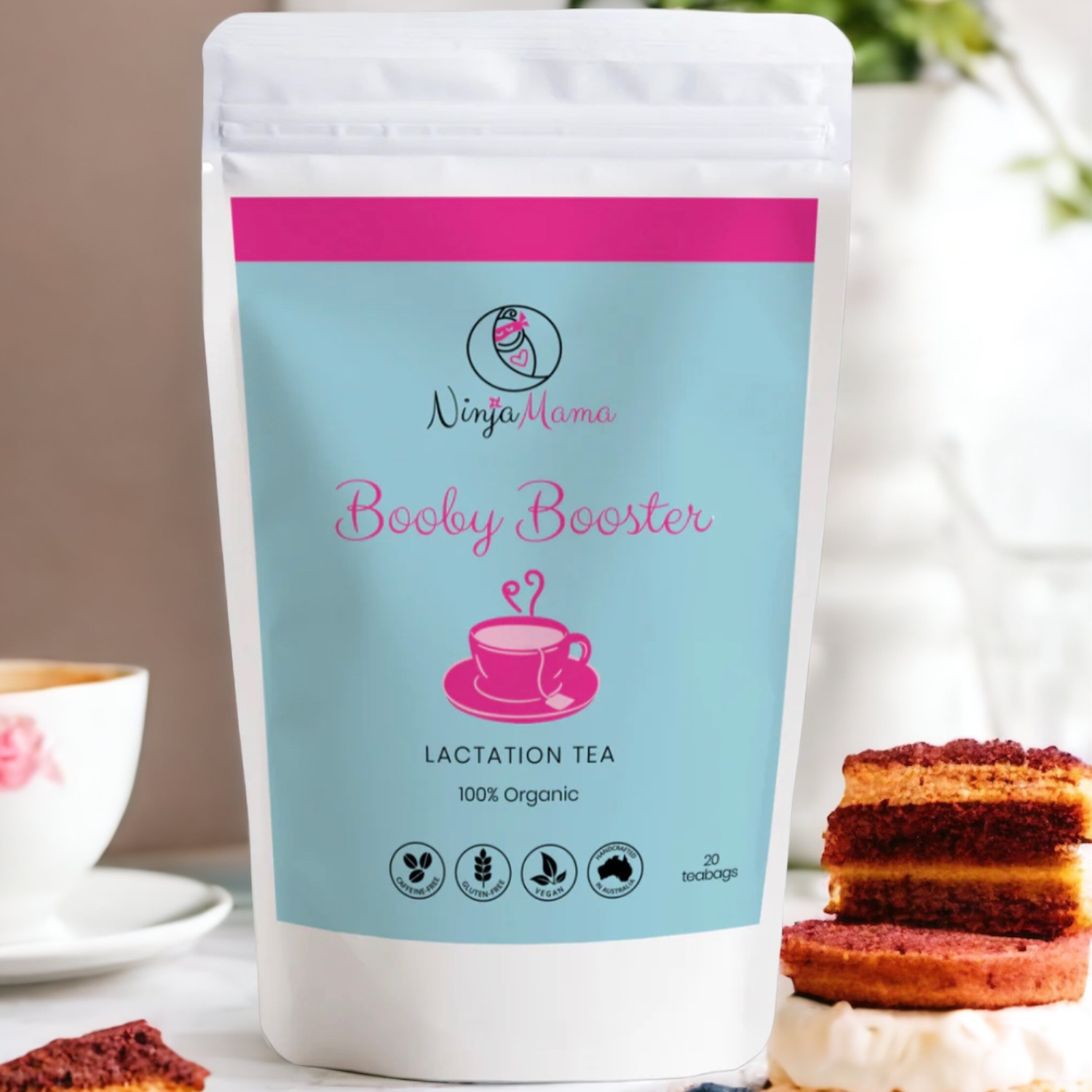 Ninja Mama Twin Pack Lactation Tea Bags - 2 X 20 Premium Pyramid Tea Bags