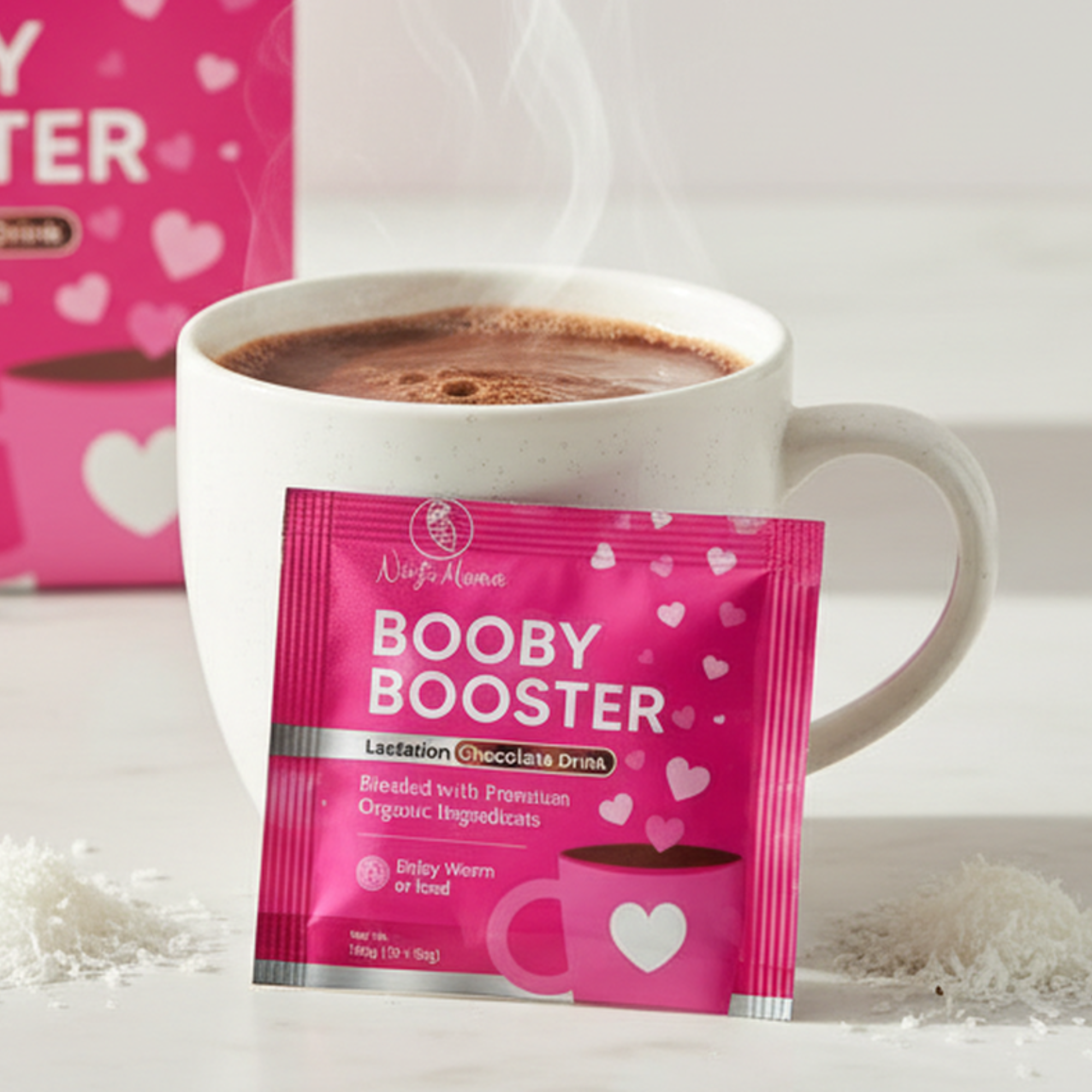 Ninja Mama Booby Booster® Deluxe Organic Lactation Chocolate Drink Hot or Iced- AVAILABLE 17th March 2026