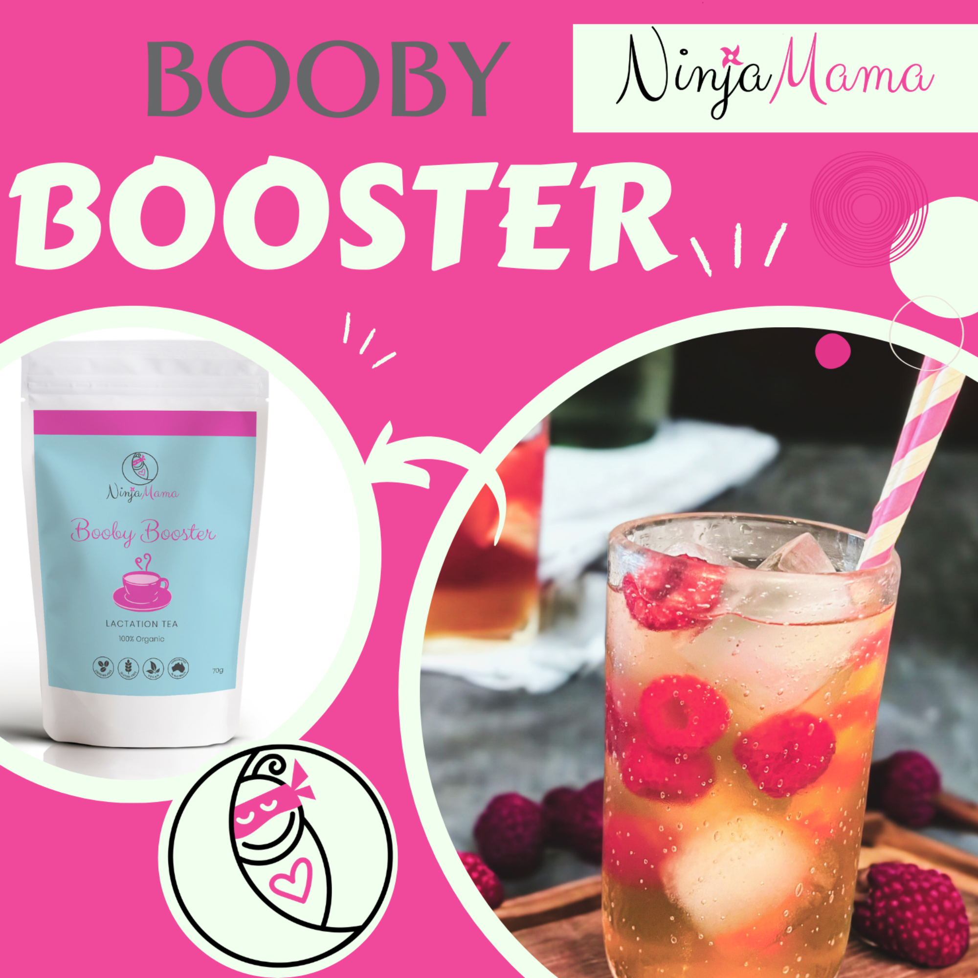 Ninja Mama Booby Booster Lactation Tea Bags - Pack of 20