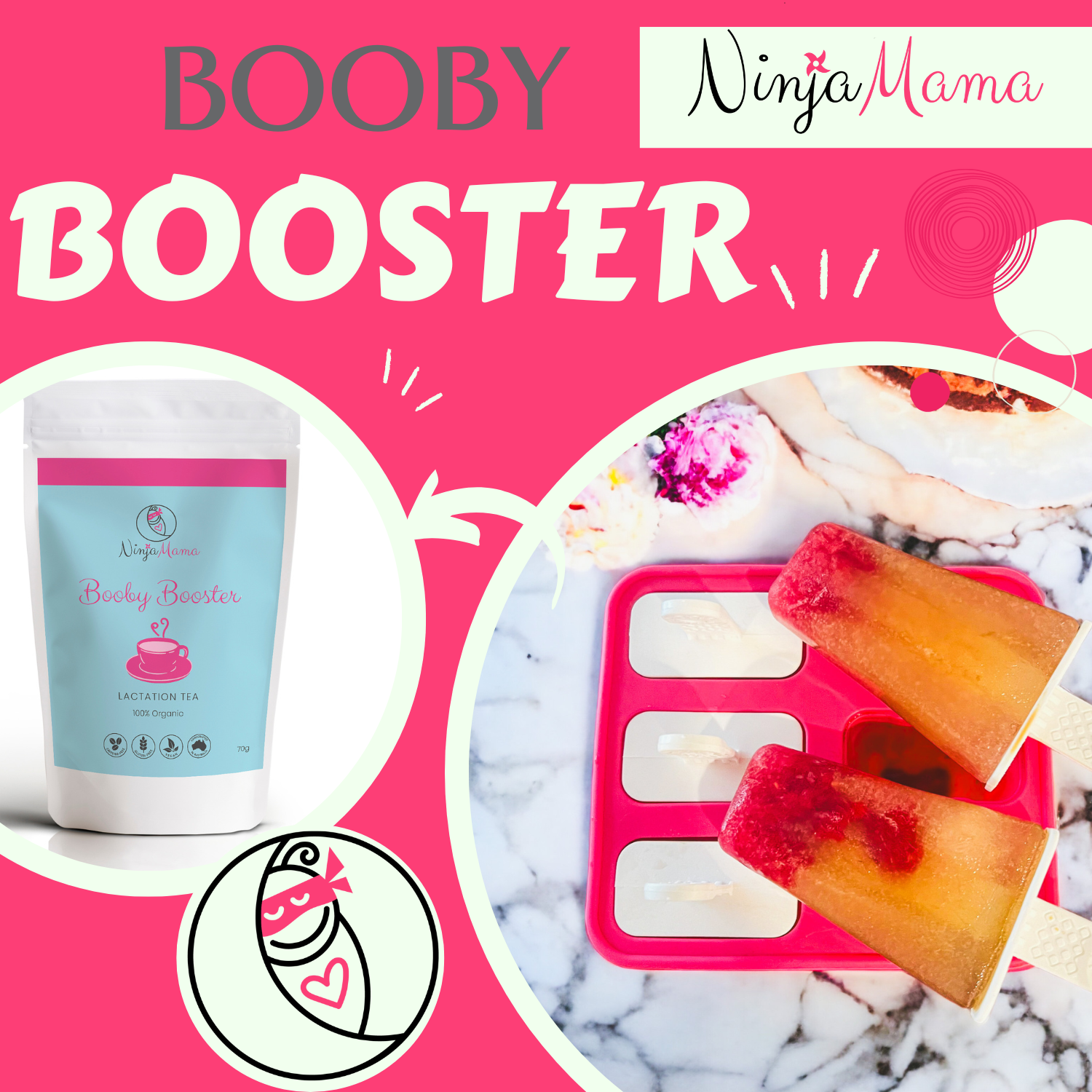 Ninja Mama Booby Booster Lactation Loose Leaf Tea 70g - for Breastfeed