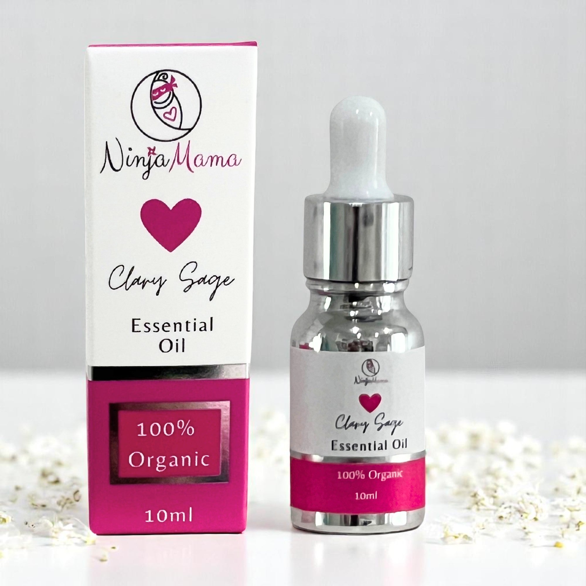 Ninja Mama Australian Made 100% Organic Clary Sage Essential Oil Dropper - 10 ml