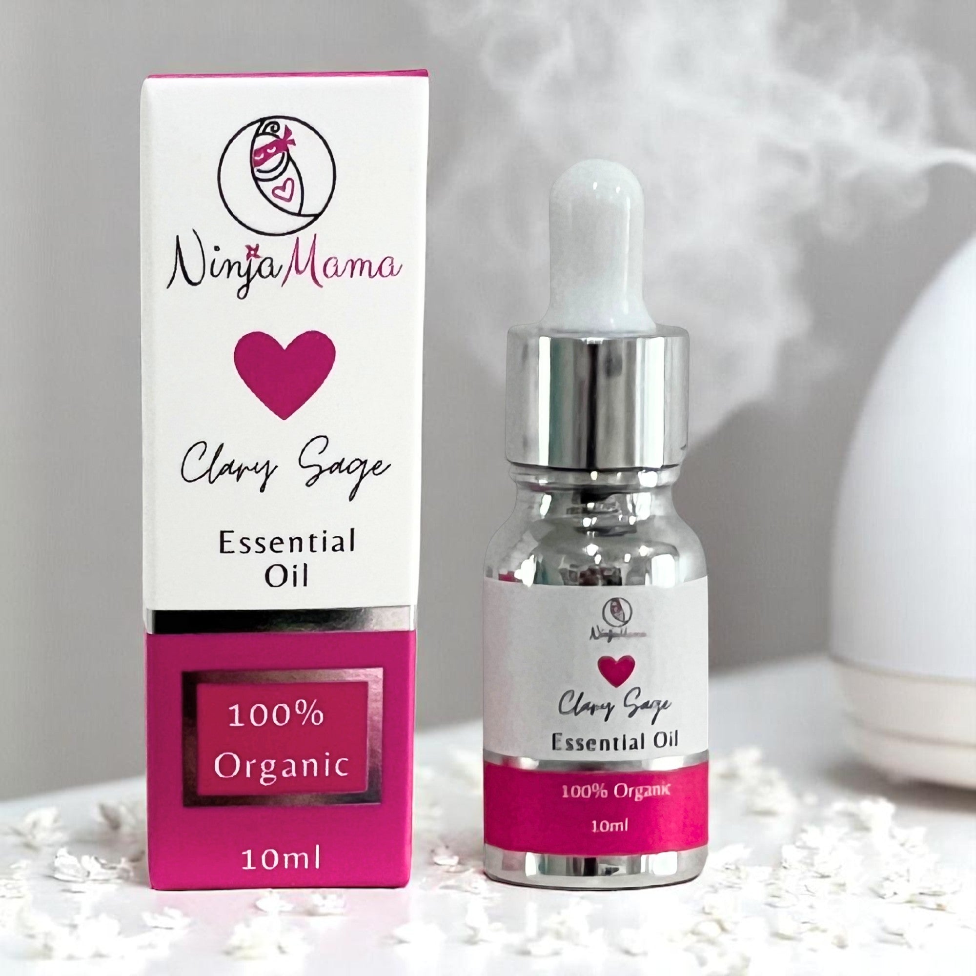 Ninja Mama Australian Made 100% Organic Clary Sage Essential Oil Dropper - 10 ml