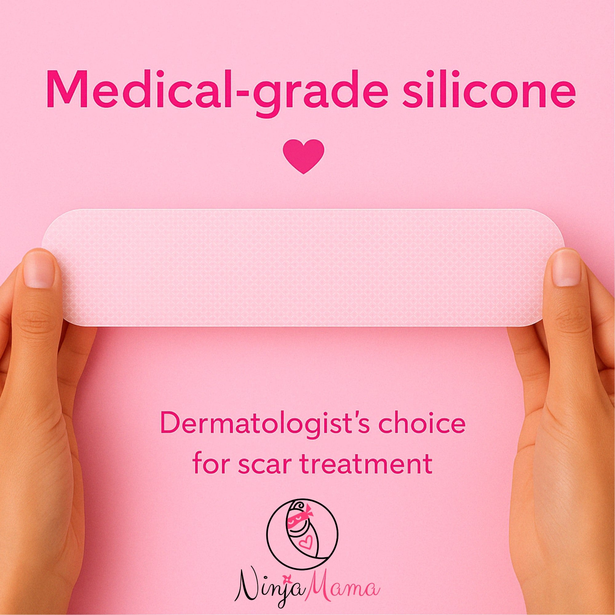 Ninja Mama Transparent C-Section Silicone Scar Strips - Pack of 6