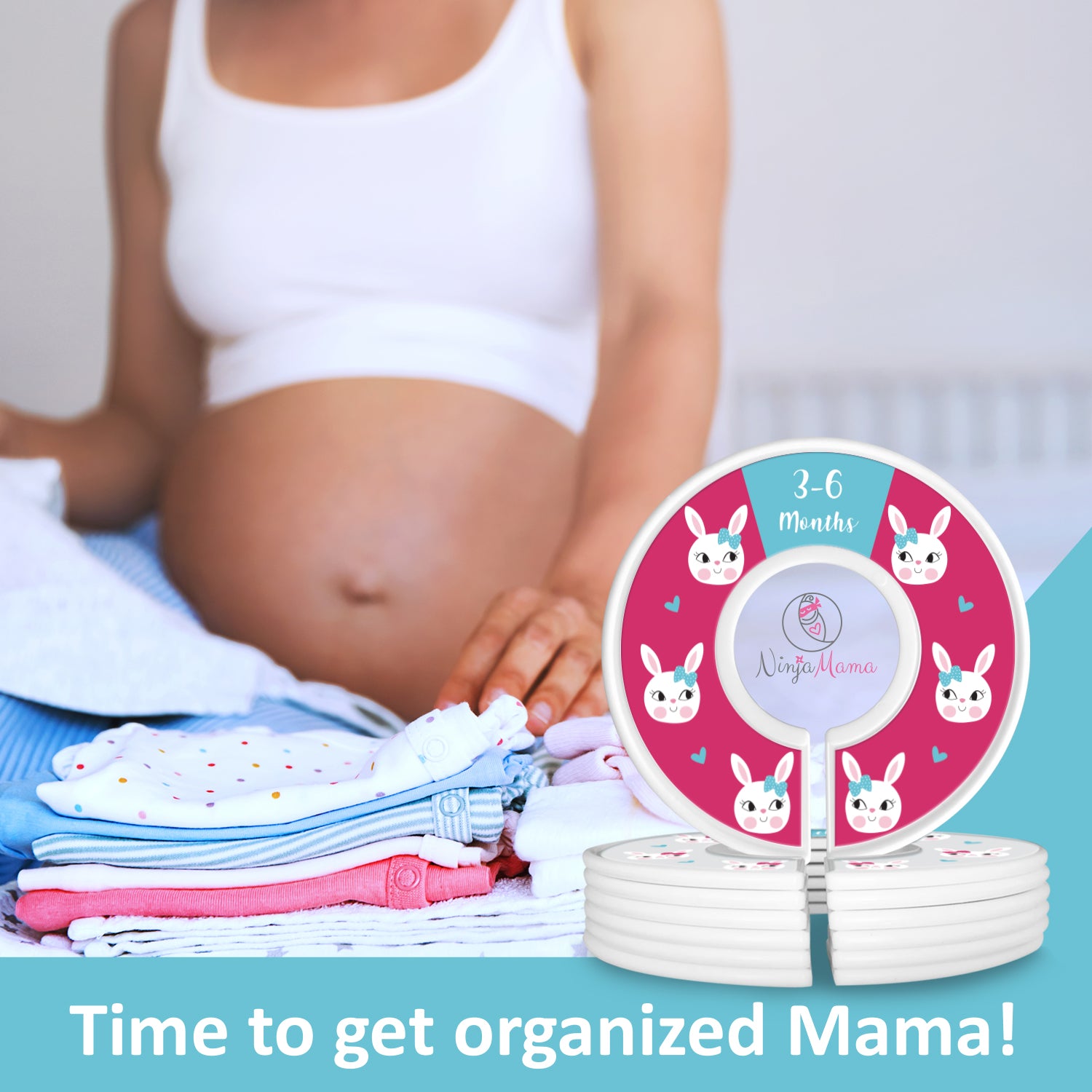 Ninja Mama Baby Wardrobe Size Dividers - Bunny